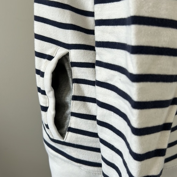 Boden Casual Hoodie Navy White Stripe Sz 6 - Picture 5 of 11